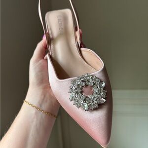 Pink Crystal Embellished Heels for Formal Occasions